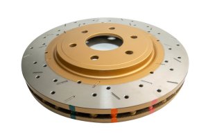 Nissan Frontier Brake Rotor (1) - Front - DBA - 4000 Series XS Gold Drilled & Slotted - Gold - `05-`07