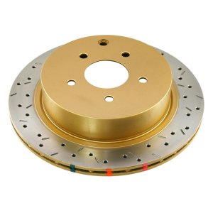 Infiniti FX45 Brake Rotors (2) - Rear - DBA - XS 4000 Series Drilled/Slotted - Gold - `03-`06