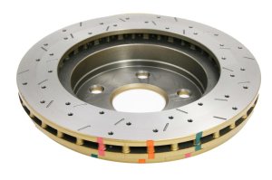 Dodge Durango Brake Rotor (1) - Front - DBA - 4000 Series XS Gold, Cross-Drilled/Slotted - Gold - `05-`09 Dodge Durango Brake Rotor (1) - Front - DBA - 4000 Series XS Gold, Cross-Drilled/Slotted - Gold - `05-`09