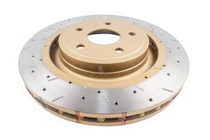 Jeep Grand Cherokee Brake Rotor (1) - Front - DBA - 4000 Series XS Gold T3, Cross-Drilled/Slotted - Gold - `06-`10 Jeep Grand Cherokee Brake Rotor (1) - Front - DBA - 4000 Series XS Gold T3, Cross-Drilled/Slotted - Gold - `06-`10