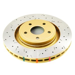 Jeep Grand Cherokee Brake Rotor (1) - Front - DBA - 4000 Series XS Gold T3, Cross-Drilled/Slotted - Gold - `06-`10 Jeep Grand Cherokee Brake Rotor (1) - Front - DBA - 4000 Series XS Gold T3, Cross-Drilled/Slotted - Gold - `06-`10