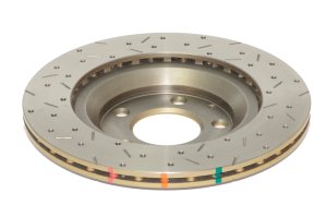 Mazda RX-8 Brake Rotor (1) - Rear - DBA - 4000 Series XS Cross Drilled/Slotted - Gold - `03-`10 Mazda RX-8 Brake Rotor (1) - Rear - DBA - 4000 Series XS Cross Drilled/Slotted - Gold - `03-`10