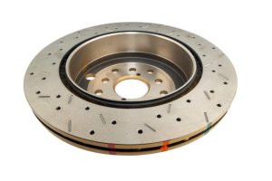 Subaru STi Brake Rotor (1) - Rear - DBA - 4000 Series XS Gold - Gold - `08-`10