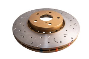 Lexus RX330 Brake Rotor (1) - Front - DBA - 4000 Series XS Drilled/Slotted - Gold - `04-`06