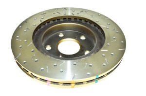 Lexus ES300h Brake Rotor (1) - Front - DBA - XS 4000 Series Drilled/Slotted - Gold - `13-`19 Lexus ES300h Brake Rotor (1) - Front - DBA - XS 4000 Series Drilled/Slotted - Gold - `13-`19