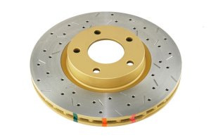 Mazda 3 Brake Rotor (1) - Front - DBA - 4000 Series XS Gold Drilled/Slotted - Gold - `04-`05 Mazda 3 Brake Rotor (1) - Front - DBA - 4000 Series XS Gold Drilled/Slotted - Gold - `04-`05