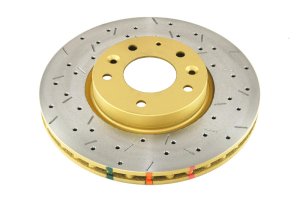 Mazda 6 Brake Rotor (1) - Front - DBA - 4000 Series XS Gold Drilled/Slotted - Gold - `06-`13