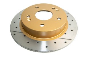 Acura CSX Brake Rotor (1) - Rear - DBA - Street Series Drilled & Slotted - Gold - `06-`15