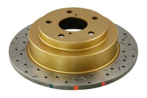 Subaru Impreza Brake Rotor (1) - Rear - DBA - 4000 Series XS Gold - Gold - `98-`07