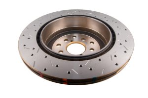 Subaru WRX Brake Rotor (1) - Rear - DBA - 4000 Series Drilled/Slotted - `01-`07 Subaru WRX Brake Rotor (1) - Rear - DBA - 4000 Series Drilled/Slotted - `01-`07