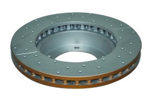 Lexus LX 470 Brake Rotor (1) - Front - DBA - 4000 Series XS Gold, Drilled & Slotted - Gold - `98-`05 Lexus LX 470 Brake Rotor (1) - Front - DBA - 4000 Series XS Gold, Drilled & Slotted - Gold - `98-`05