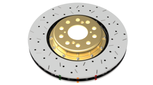 Subaru WRX Brake Rotor (1) - Front - DBA - 5000 Series XS Drilled/Slotted - Black - `02-`10