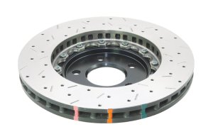 Ford Mustang Brake Rotor (1) - Front - DBA - 5000 Series Drilled/Slotted - Black Hat - `05-`10