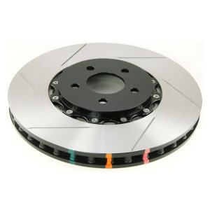 Ford Mustang Brake Rotor (1) - Front - DBA - 5000 Series Slotted, 2 Piece - Black Hat - `05-`10