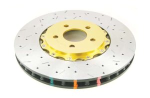 Ford Mustang Brake Rotors (2) - Front - DBA - 5000 Series Drilled/Slotted - Gold - `05-`10