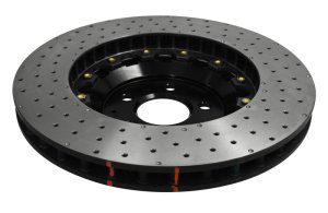 Ford Mustang Brake Rotor (1) - Front - DBA - 5000 Series Drilled Rotor - Black - `15-`20