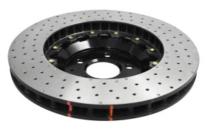 Ford Mustang Brake Rotor (1) - Front - DBA - 5000 Series Drilled Rotor - Black - `15-`20