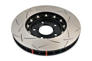 Mitsubishi Evolution Brake Rotor (2) - Front - DBA - 5000 Series Slotted - Black - `03-`05 Mitsubishi Evolution Brake Rotor (2) - Front - DBA - 5000 Series Slotted - Black - `03-`05