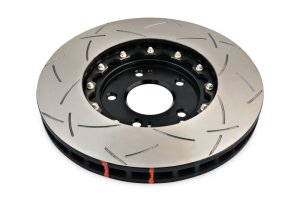 Mitsubishi Evolution Brake Rotor (2) - Front - DBA - 5000 Series Slotted - Black - `03-`05 Mitsubishi Evolution Brake Rotor (2) - Front - DBA - 5000 Series Slotted - Black - `03-`05