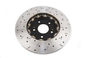 Mitsubishi Evolution Brake Rotor (2) - Front - DBA - 5000 Series Drilled/Slotted - Black - `00-`05 Mitsubishi Evolution Brake Rotor (2) - Front - DBA - 5000 Series Drilled/Slotted - Black - `00-`05