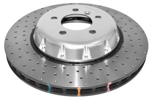 BMW 2 Series Brake Rotor (1) - Front - DBA - 5000 Series Drilled, 2-Piece - Silver Hat - `18-`20 BMW 2 Series Brake Rotor (1) - Front - DBA - 5000 Series Drilled, 2-Piece - Silver Hat - `18-`20