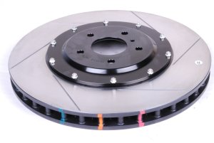Nissan GTR Brake Rotors (2) - Front - DBA - 5000 Series T3 Slotted - Black - `09-`11