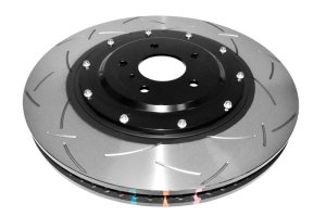 Nissan GT-R Brake Rotor (1) - Front - DBA - 5000 Series Drilled Rotor - Silver - `15-`21