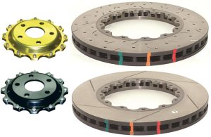 Porsche 911 GT2 Brake Rotors (2) - Front - DBA - 5000 Series Slotted Rings - `02-`08