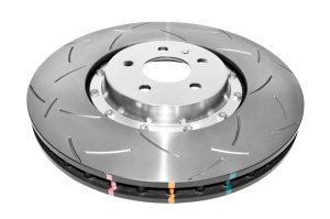 Audi A8 Quattro Brake Rotors (2) - Front - DBA - 5000 Series T3 Slotted - Silver - `14-`17