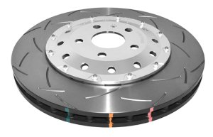 Audi TT Quattro RS Brake Rotor (2) - Front - DBA - 5000 Series T3 Slotted - Silver - `12-`13