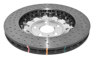 Audi TT Quattro RS Brake Rotor (2) - Front - DBA - 5000 Series Drilled - Silver - `12-`13