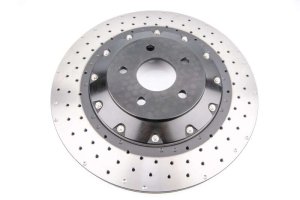 Ford Focus RS Brake Rotors (2) - Front - DBA - 5000 Series XD Drilled Rotor w/Black Hat - Black - `16-`18