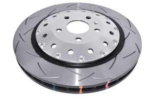 Audi RS3 Brake Rotors (2) - Front - DBA - 5000 Series T3 Slotted Rotors - Silver - `06-`17