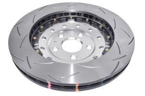 Audi RS3 Brake Rotors (2) - Front - DBA - 5000 Series T3 Slotted Rotors - Silver - `06-`17