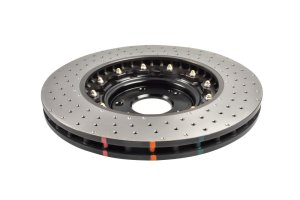 Hyundai Kona N Brake Rotor (1) - Front - DBA - 5000 Series 2-Piece Drilled - Black - `22-`23