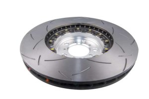 BMW M3 Brake Rotor (1) - Front - DBA - 5000 Series Slotted, Silver Hat, 2-Piece - Silver - `15-`18