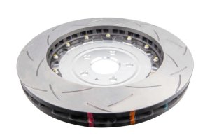 Audi TT-RS Quattro Brake Rotor (1) - Front - DBA - 5000 Series Slotted Rotor - Silver - `16-`20