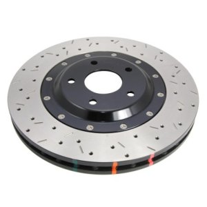 Chevrolet Corvette Brake Rotors (2) - Front - DBA - 5000 Series, Cross Drilled & Dimpled w/ NAS Nuts - `20-`27