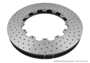 Chevrolet Corvette Brake Rotors (2) - Front - DBA - 5000 Series, Cross Drilled & Dimpled w/ NAS Nuts - `20-`27