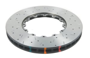 Mitsubishi Evolution Brake Rotor (1) - Front - DBA - 5000 Series Drilled & Slotted - `03-`06 Mitsubishi Evolution Brake Rotor (1) - Front - DBA - 5000 Series Drilled & Slotted - `03-`06