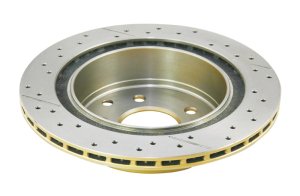 Infiniti G35 Brake Rotor (1) - Rear - DBA - Street Series XGold Drilled & Slotted - Gold - `03-`24