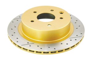 Infiniti G35 Brake Rotor (1) - Rear - DBA - Street Series XGold Drilled & Slotted - Gold - `03-`24