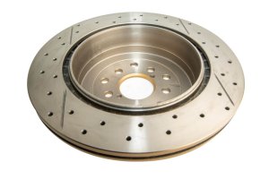 Subaru WRX STi Brake Rotor (1) - Rear - DBA - Street Series Drilled/Slotted - `02-`07