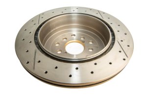 Subaru WRX STi Brake Rotor (1) - Rear - DBA - Street Series Drilled/Slotted - `02-`07