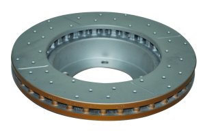 Lexus LX470 Brake Rotor (1) - Front - DBA - Street Series XGold Drilled & Slotted - Black or Gold - `98-`05