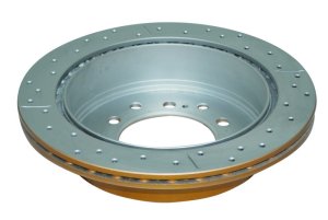 Lexus GX470 Brake Rotor (1) - Rear - DBA - Street Series XGold Drilled & Slotted - Gold - `03-`09