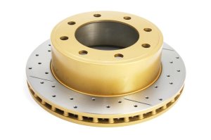 Ford F53 Brake Rotor (1) - Front - DBA - XGold Slotted + Drilled - Gold - `99-`21