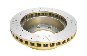 Ford F-250 Super Duty Brake Rotors (1) - Front - DBA - XGold Drilled & Slotted - `99-`04