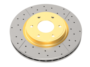 Jeep Liberty Brake Rotor (1) - Front - DBA - Street Series XGold Drilled & Slotted - Gold - `02-`07