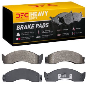 Ford F-59 Commercial Stripped Chassis Brake Pads - Front + Rear - DFC - Semi-Metallic Heavy Duty - `88-`07